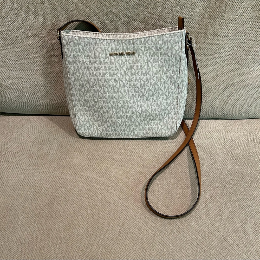 Michael Kors north south jet set logo messenger crossbody bag